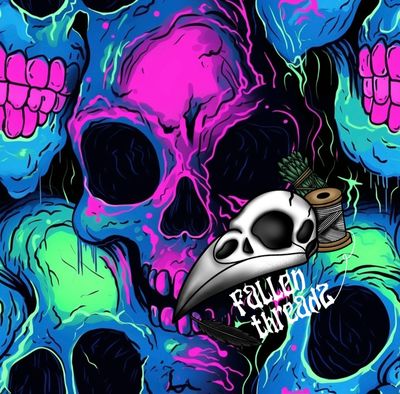 Neon skulls