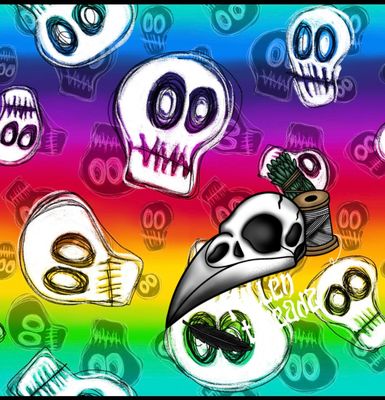 Rainbow skulls