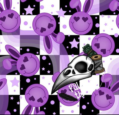 Purple emoji bunny