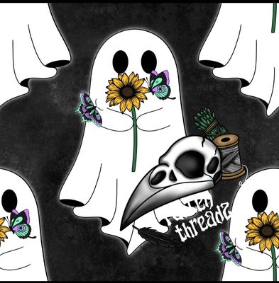 Butterfly sunflower ghost