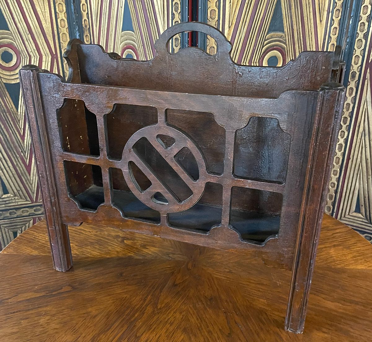 Mid Century Modern Walnut Magazine Rack