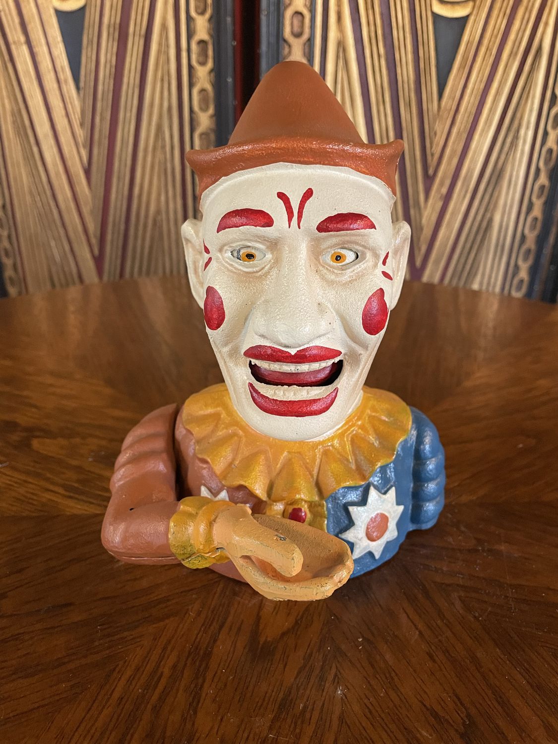 Vintage Clown Cast Iron Bank