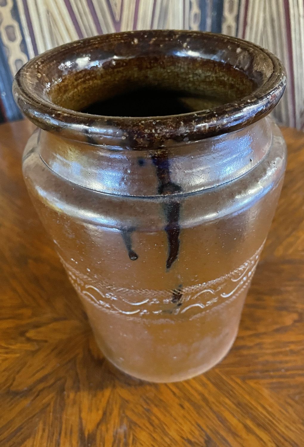 Antique English Stoneware Presserving Jar