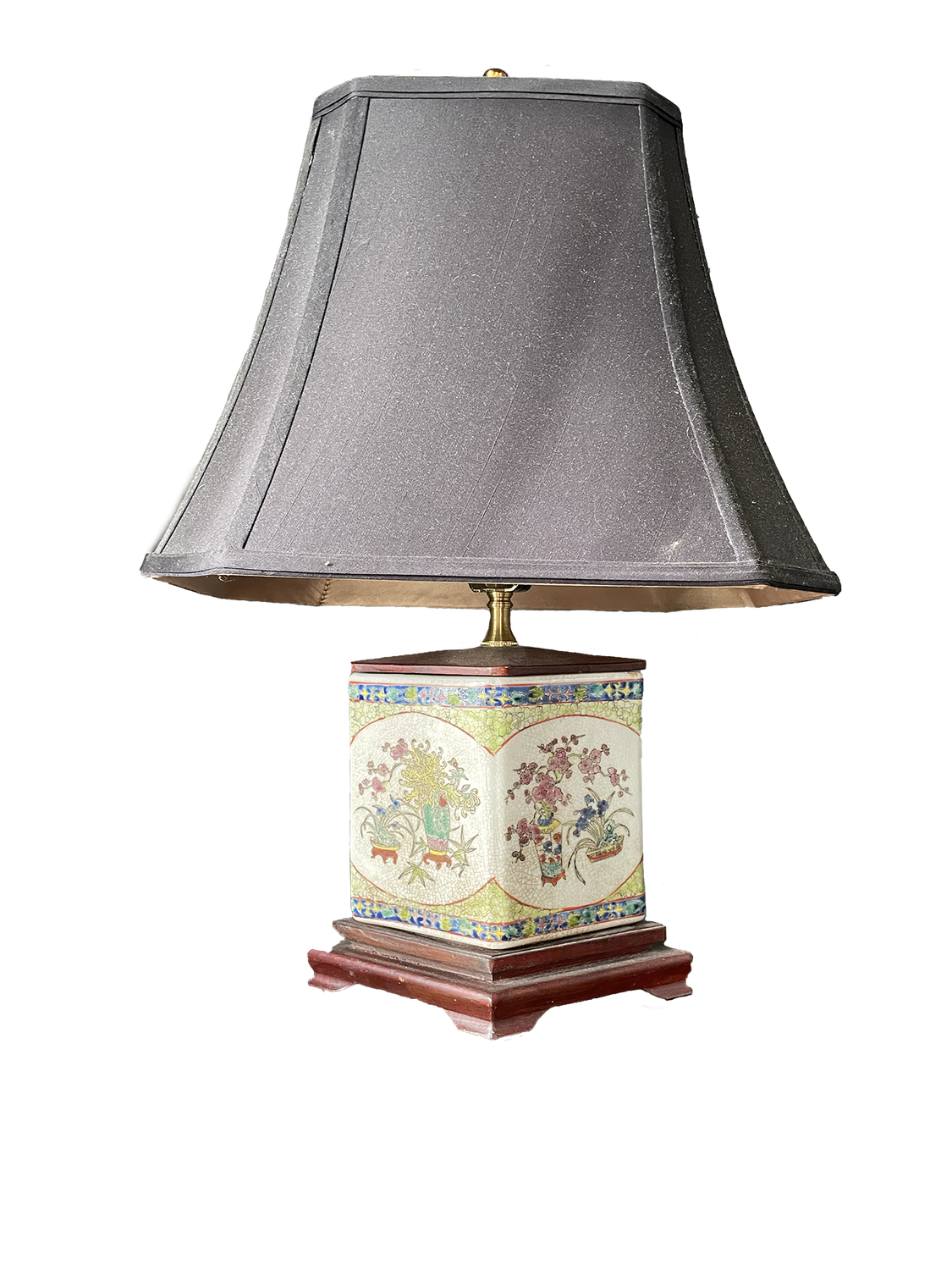 Antique Chinese Porcelain Brush Pot Lamp