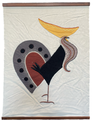 Embroidered Folk Art Rooster