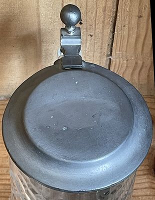 Italian Etched Glass Beer Stein