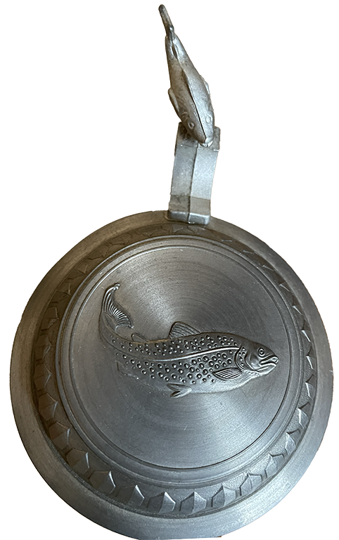 German Lidded Glass Beer Stein