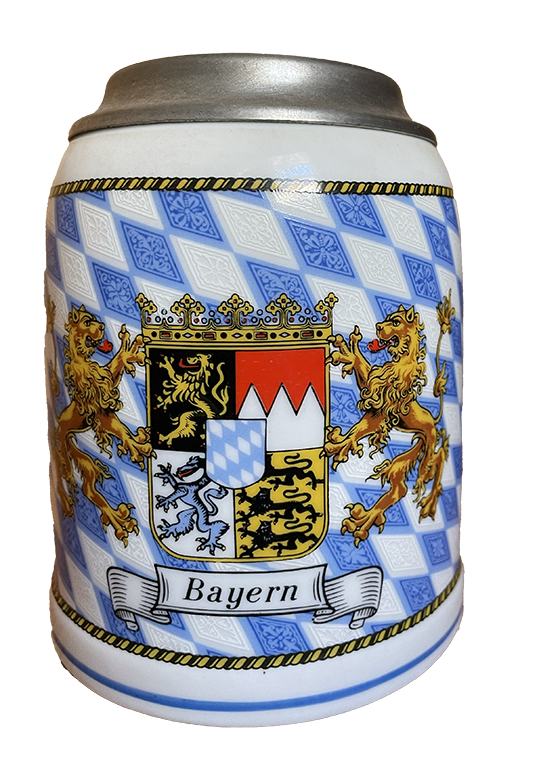 Vintage Bayern Lidded Beer Stein