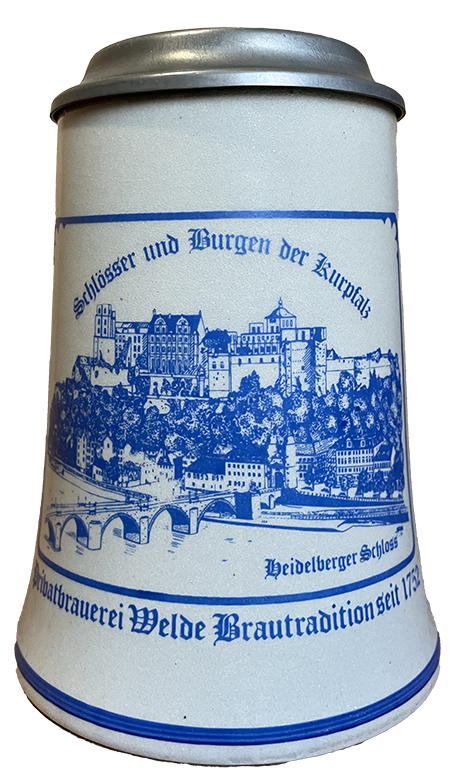 Vintage Welde-Bru Stoneware Beer Stein