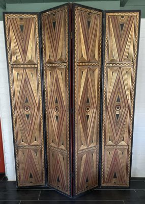 Exquisite Art Deco Two Sided Room Divider Screen