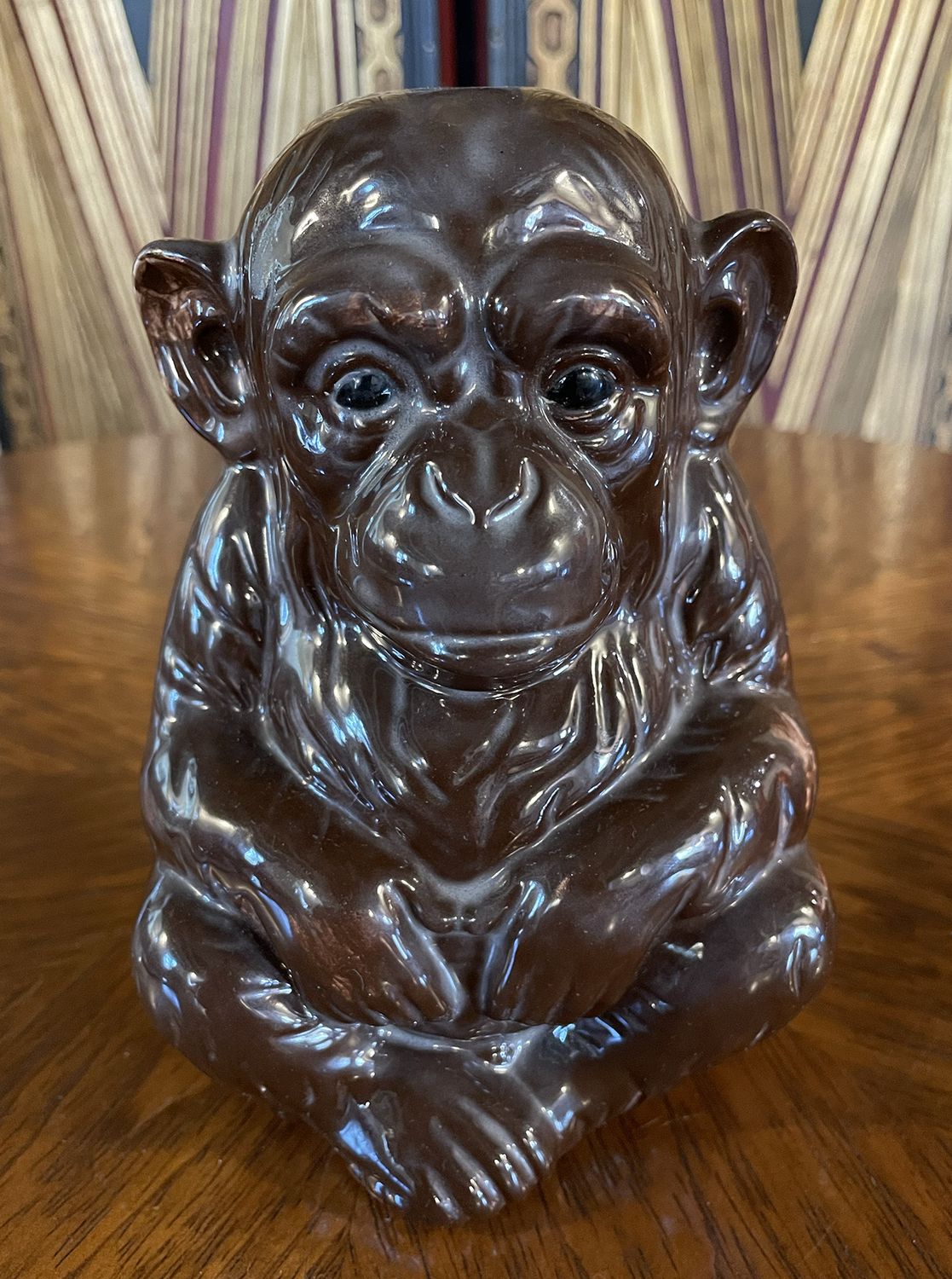20th Century Signed Monkey Sculpture