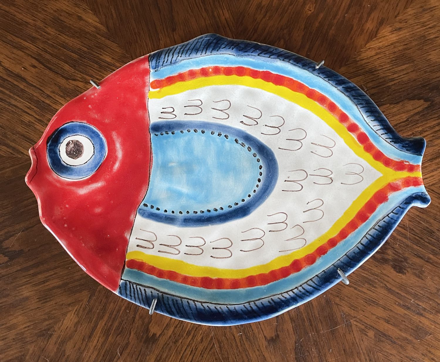 Vintage Giovanni Disimone Italian Art Fish Plate