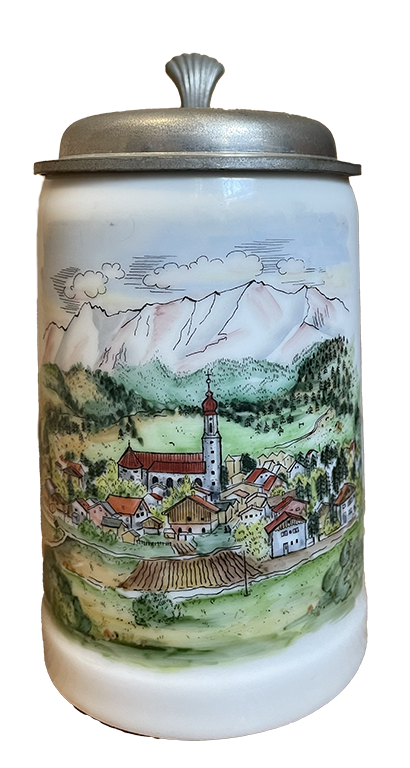 Vintage German Porcelain Handpainted Stein