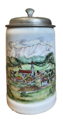 Vintage German Porcelain Handpainted Stein