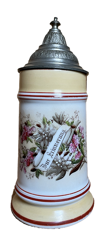 Vintage German Floral Beer Stein