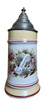 Vintage German Floral Beer Stein