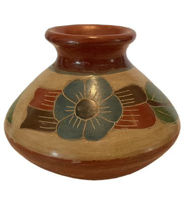 Folk Art Pottery Vase