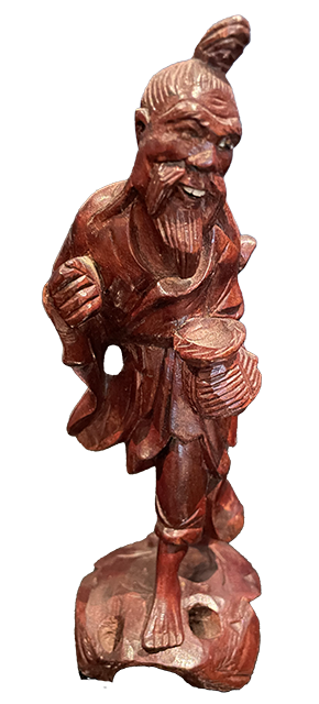 Antique Rosewood Chinese Fisherman