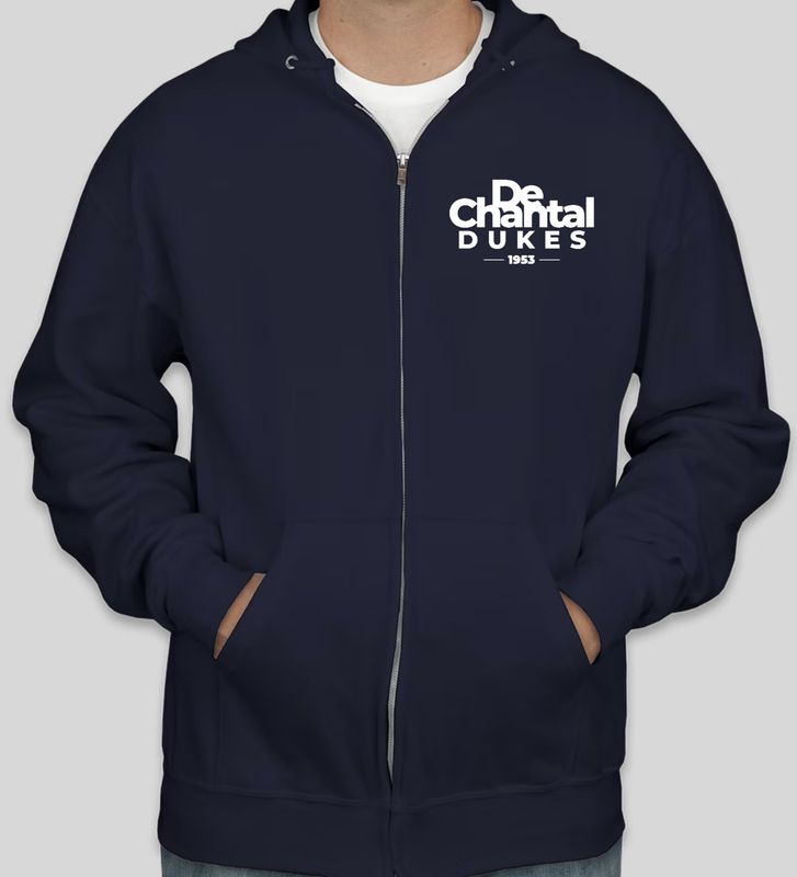 Full Zip Navy Hoodie - Adult &amp; Youth