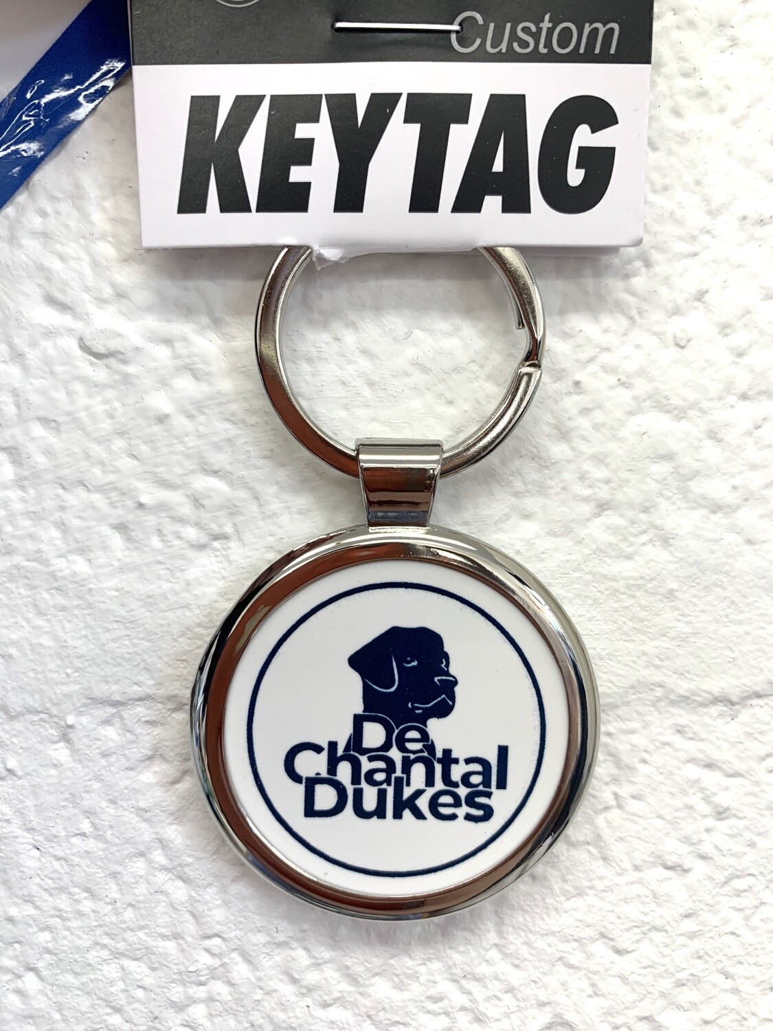 Round Silver Keychain