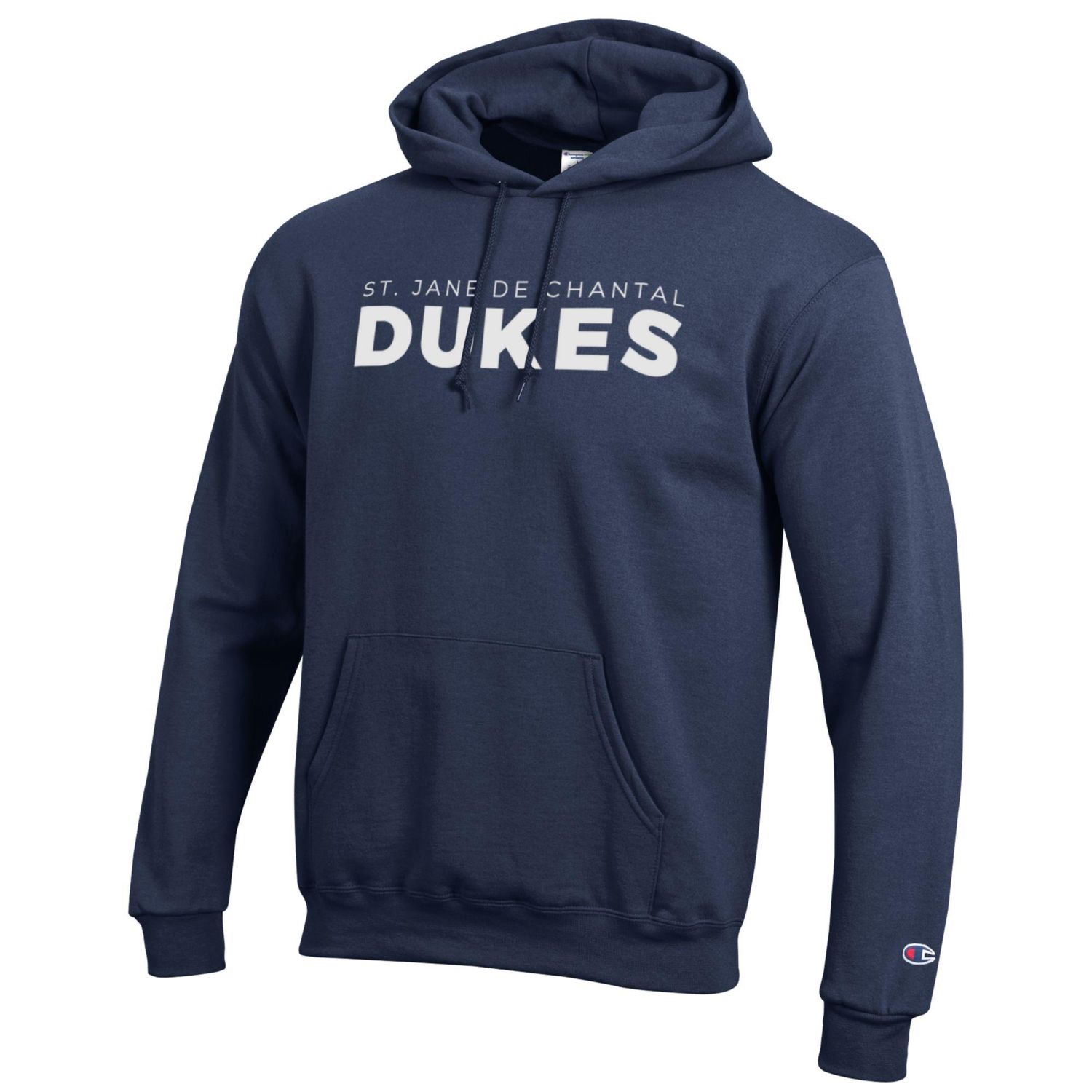 Champion Powerblend Navy Hooded Sweatshirt (Adult)