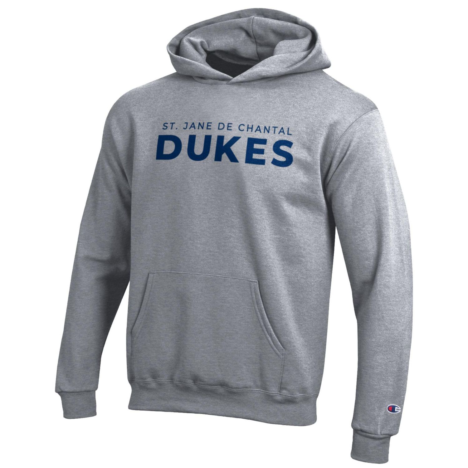 Champion Powerblend Gray Hooded Sweatshirt (Youth)