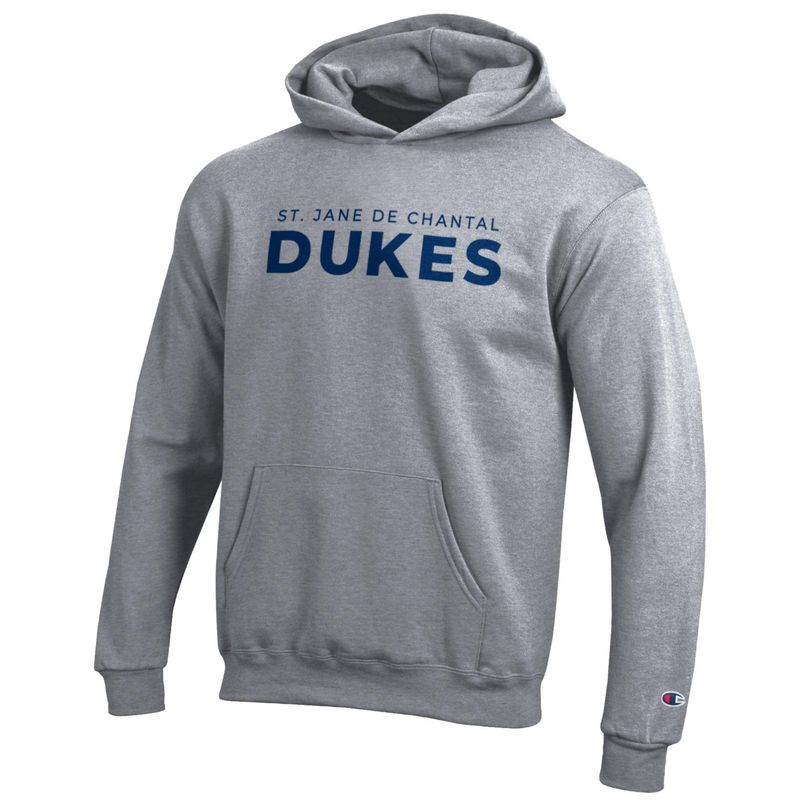 Champion Powerblend Gray Hooded Sweatshirt (Youth)