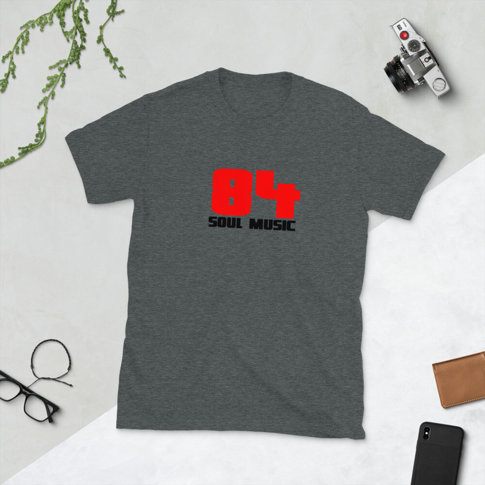 The &quot;84 Soul Music&quot; Short-Sleeve T-Shirt, Color: Dark Heather, Size: S