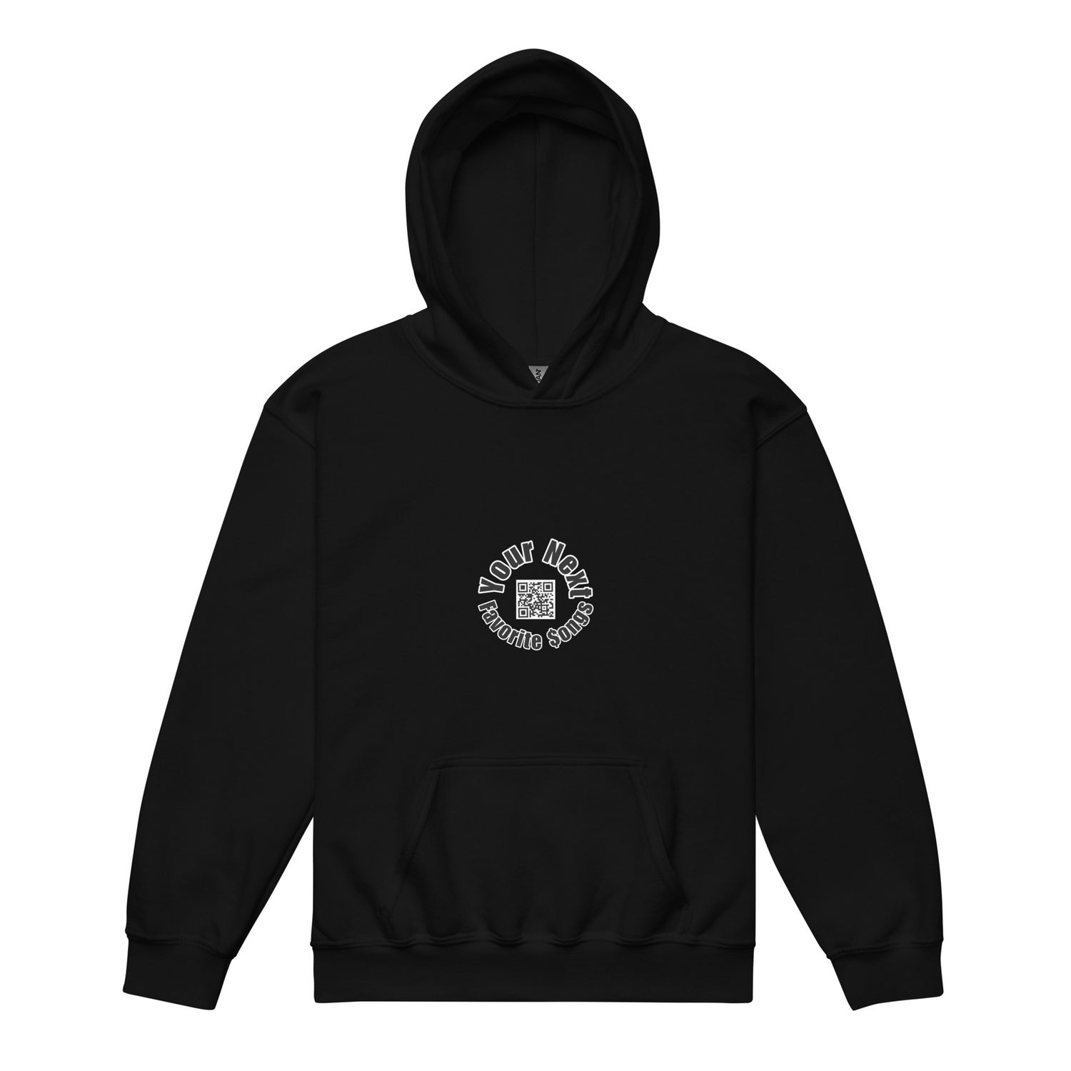 The &quot;Your Next Favorite $ongs&quot; Official Kid&#39;s Heavy Hoodie (white text) 