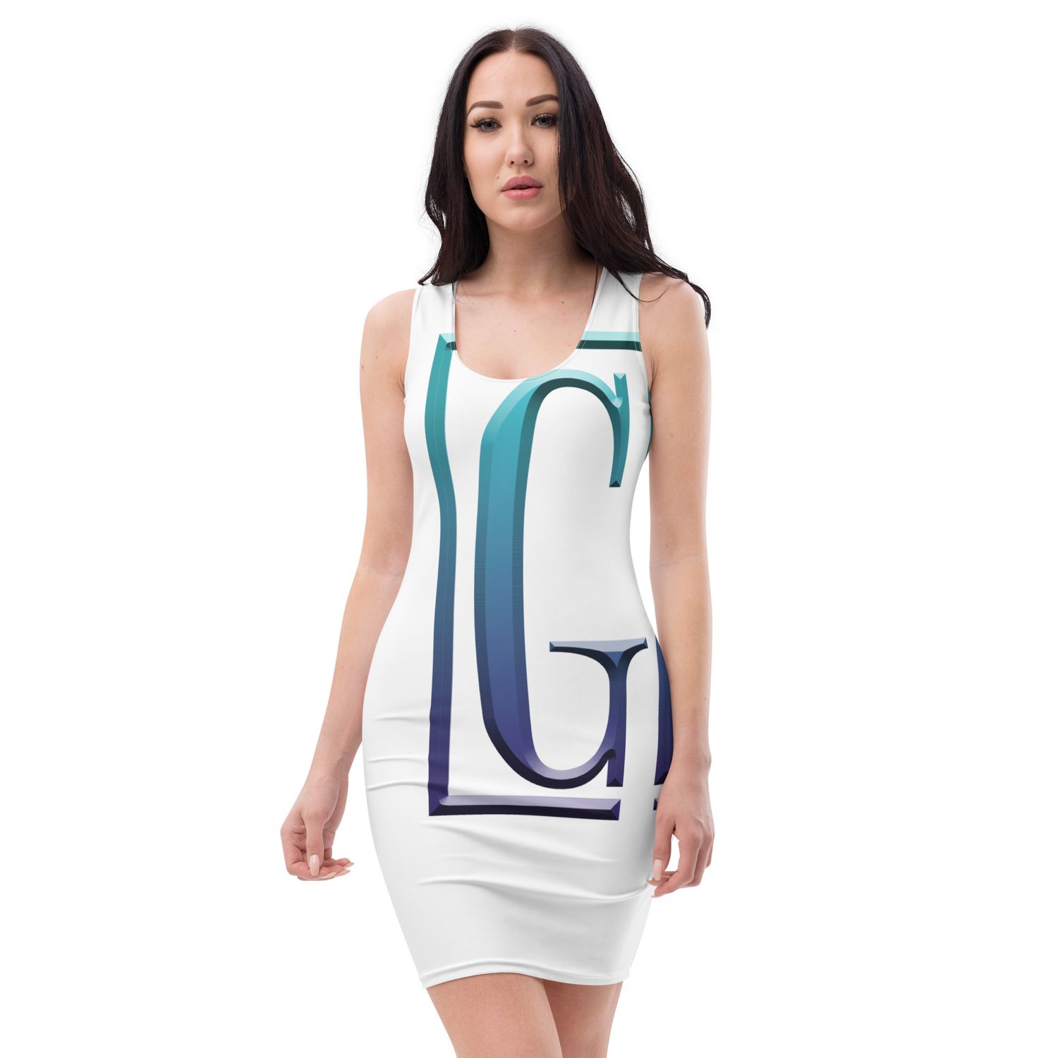The BIG PRINT G2J3 LOGO Bodycon dress