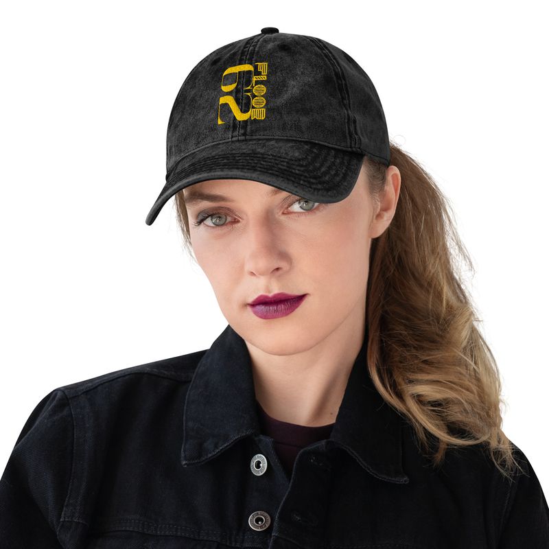 The Floor62 Inverted Logo Vintage Cotton Twill Cap