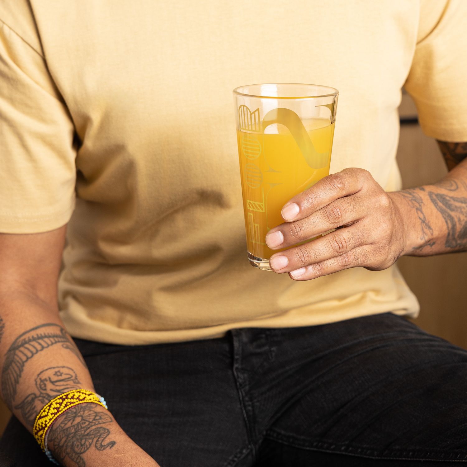 The Floor62 Shaker pint glass
