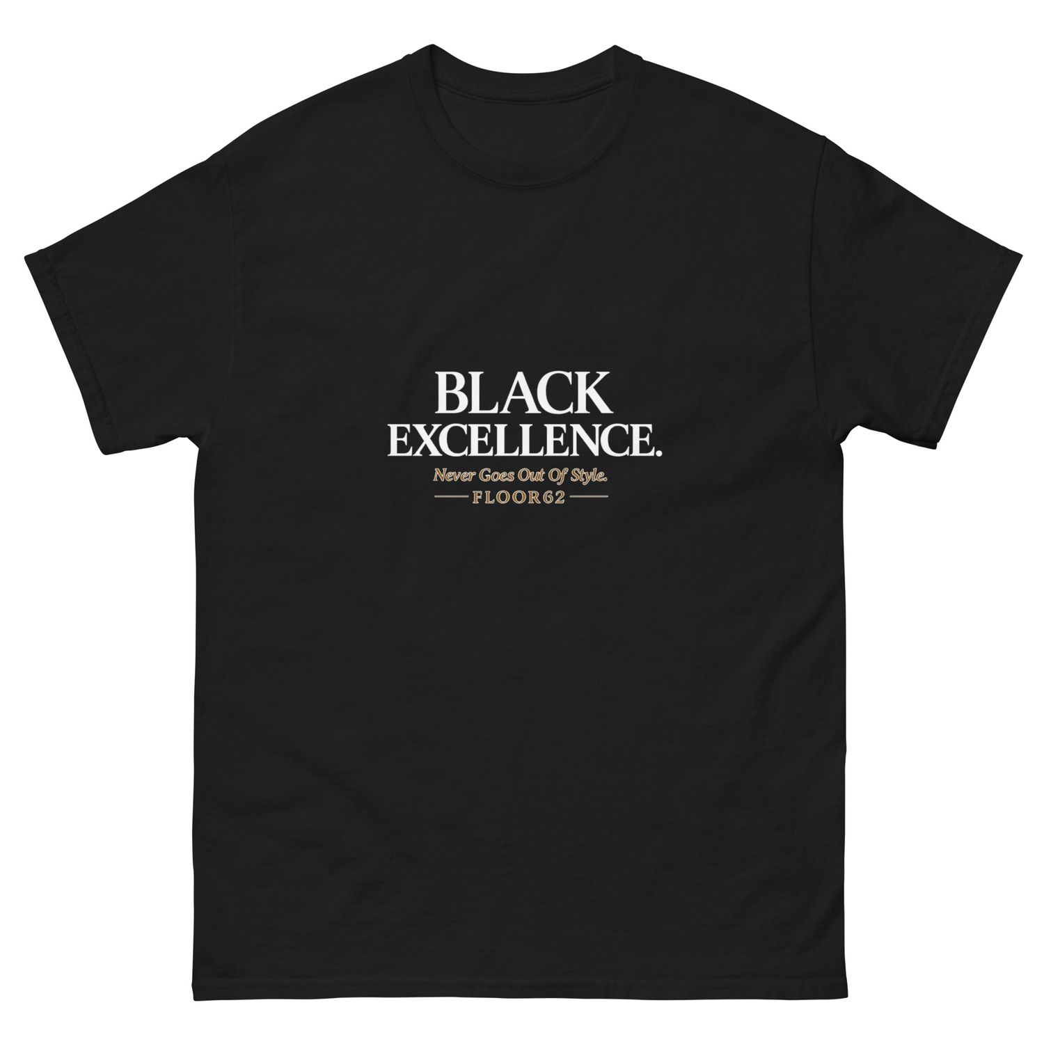 Black excellence in gold classic tee