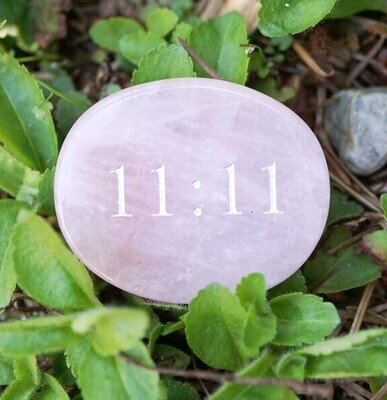 11:11 Palm Stone in Rose Quartz