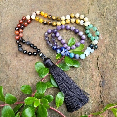 Chakra Hand Knotted Prayer beads
