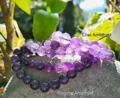 Amethyst and Lilac Amethyst Bracelets