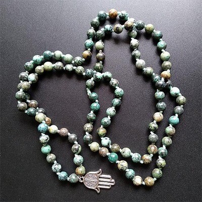 African Turquoise Hand knotted Prayer beads