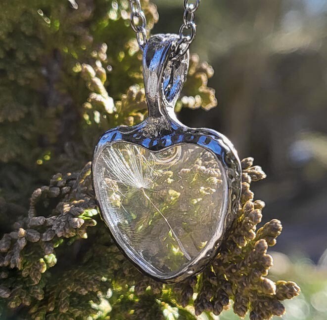 Dandelion Heart Pendant