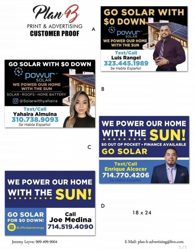 Yard Sign (Solar)
