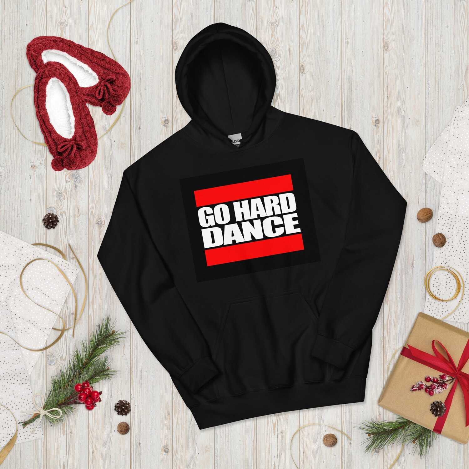Unisex Hoodie, Color: Black, Size: S