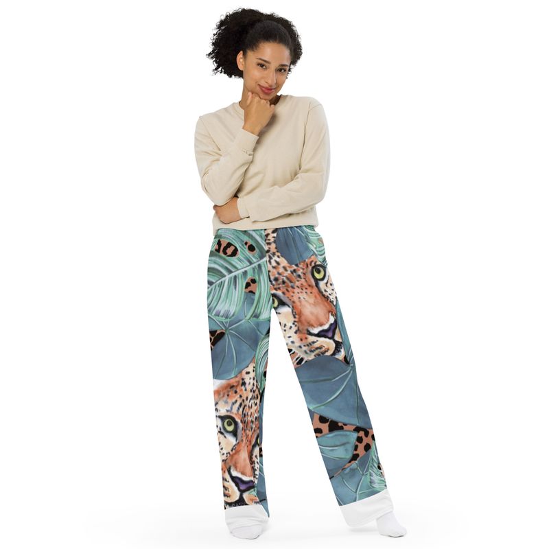 All-over print unisex wide-leg pants