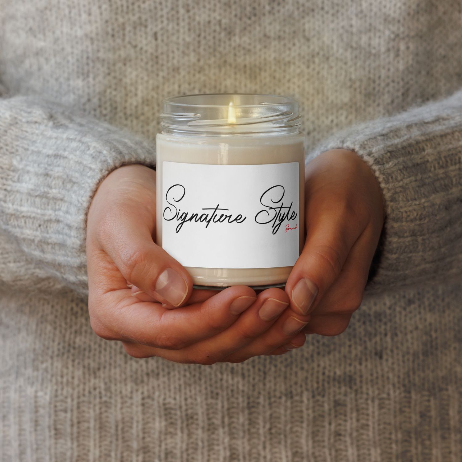 Scented soy candle