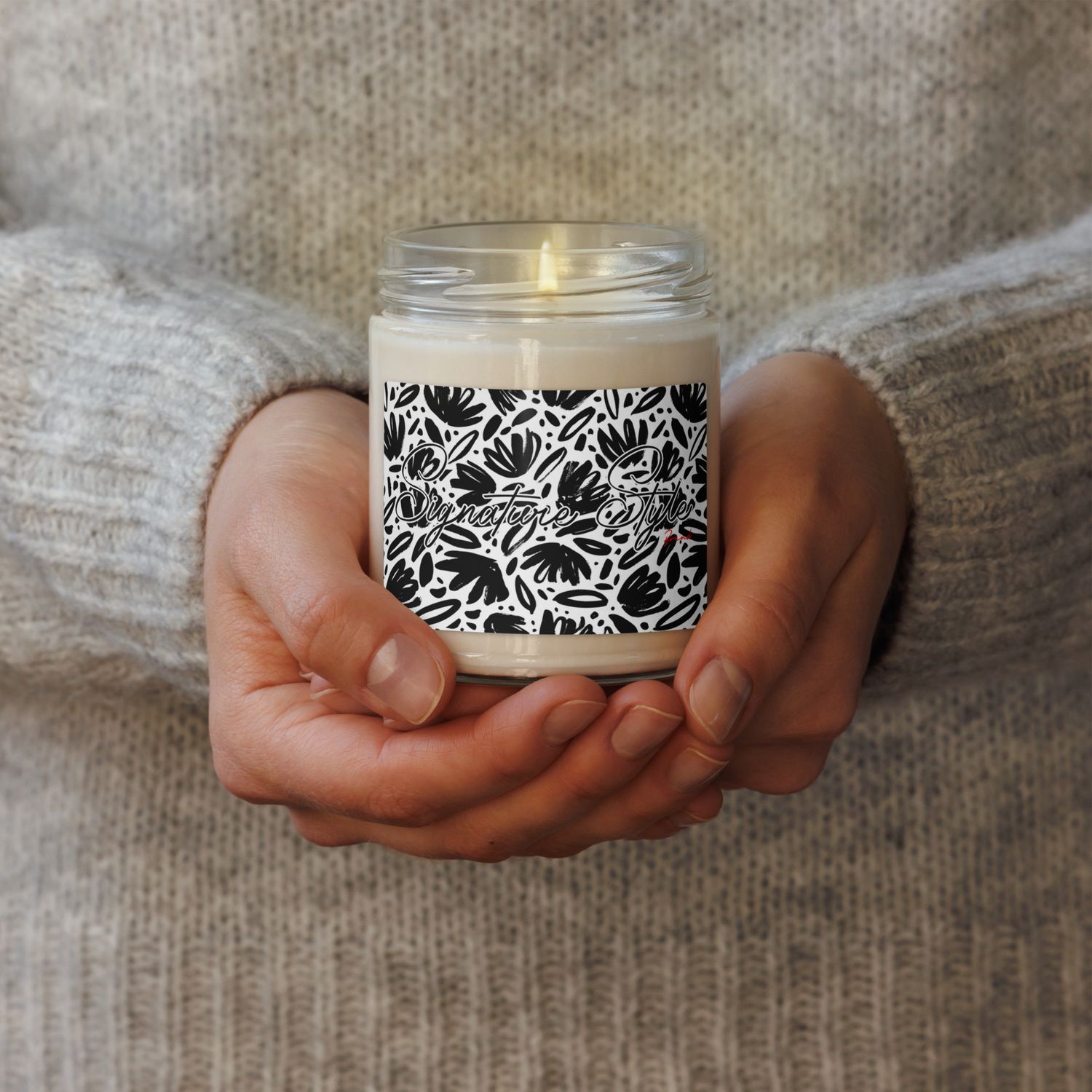 Scented soy candle