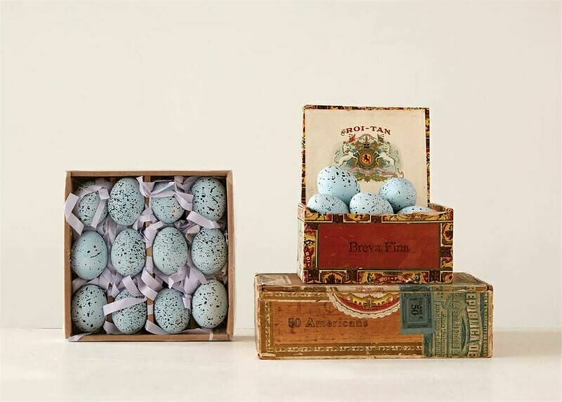 Ceramic Robins Egg Set of 12
