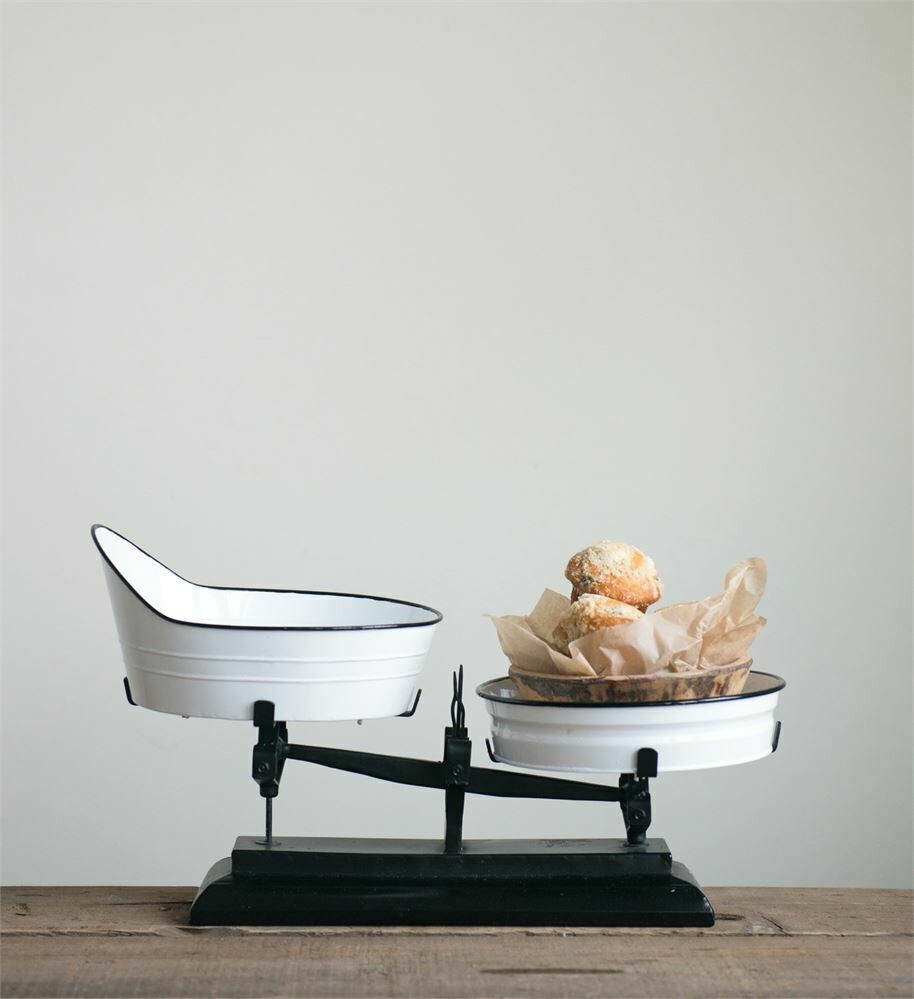 White/Black Enamel Decorative Scale