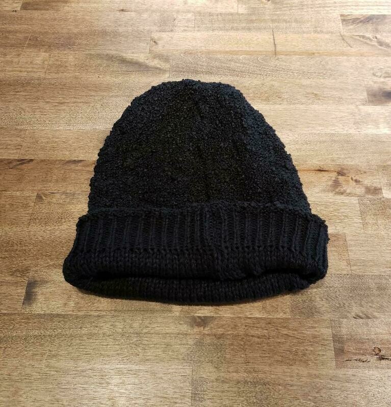Reversible Popcorn Beanie Black