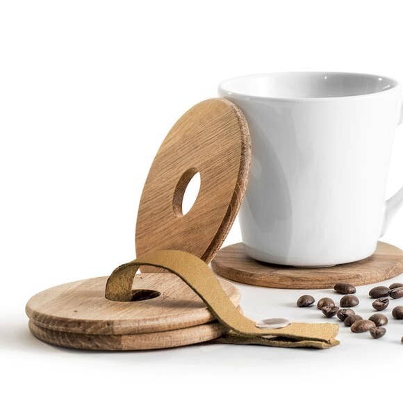 Oak Mug Coasters