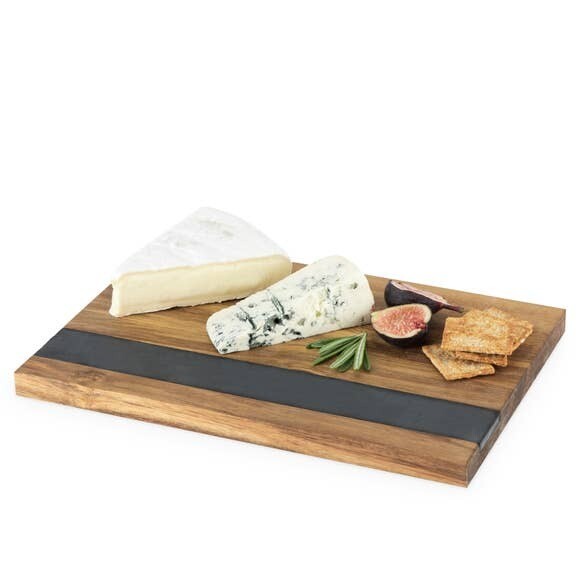 Rustic Farmhouse: Wood &amp; Slate Cheese Board