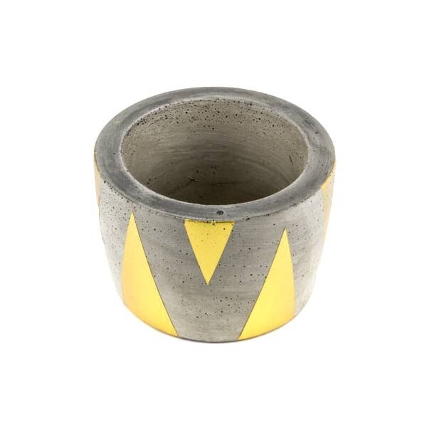 Gold Triangle Concrete Planter