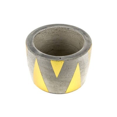 Gold Triangle Concrete Planter